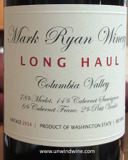 Mark Ryan Long Haul Red Wine 2014