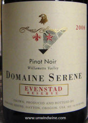 Domaine Serene Evenstad Reserve Willamette Valley Pinot Noir 2008 
