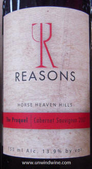 Reasons Prequel Horse Heaven Hills Cabernet Sauvignon 2009
