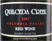 Quilceda Creek Columbia Valley Red Wine 1997