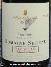 Domaine Serene Evenstad Reserve Willamette Valley Pinot Noir 2007