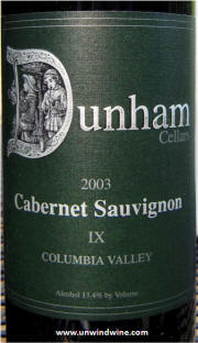 Dunham Cellars IX Columbia Valley Cabernet Sauvignon 2003