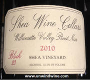 Shea Wine Cellars Willamette Valley Shea Vineyard Block 23 Pinot Noir 2010