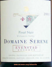 Domaine Serene Evenstad Reserve Pinot Noir 2001