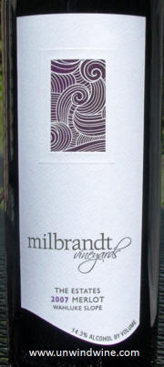 Millbrandt Vineyards Estates Wahluke Slope Merlot 2007