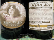 Spring Valley Vineyard Nina Lee Syrah 2019 Front Rear Labels