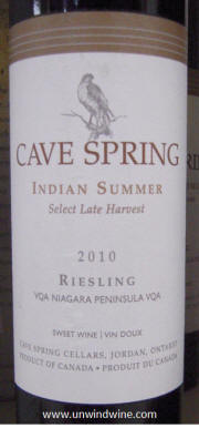 Cave Spring Indian Summer Select Late Harvest Riesling 2010