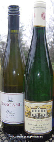 Turkey day  Rieslings - old world - new world 