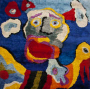 Appel Hand-woven Tapestry Signed, Flying in Blue Sky, c. 1977-1979 