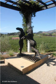 Cliff Lede Winery - Winehouse Porch - Statuary