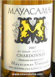 Mayacamas Chardonnay 2007