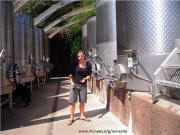 Kristina Dunn and Dunn Vineyards production tanks