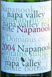 Dominus Napanook Napa Valley 2004 Label