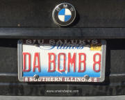 License Plate - DA BOMB 8 - Wine Pl8 Not
